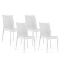 GARTENSTUHL ETULI 4-tlg, Weiß - Weiß, Kunststoff (48/88/50cm) - KONSIMO®