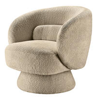 DREHBARER LOUNGESESSEL - Massivholz / Textil - Taupe, Textil (78/71/76cm) - home24