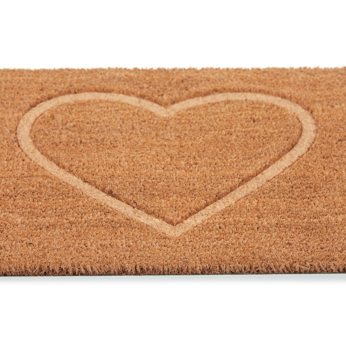 FUSSMATTE - Hellbraun, Kunststoff/Textil (60/40cm) - Relaxdays