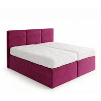 BOXBETT H3 Matratze 200x200 cm Bordeaux-rot - Rot, Textil (200/200cm) - Home Collective