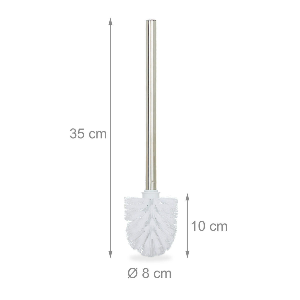 2XTOILETTENBÜRSTE - Multicolor, Kunststoff/Metall (8/35/8cm) - Relaxdays