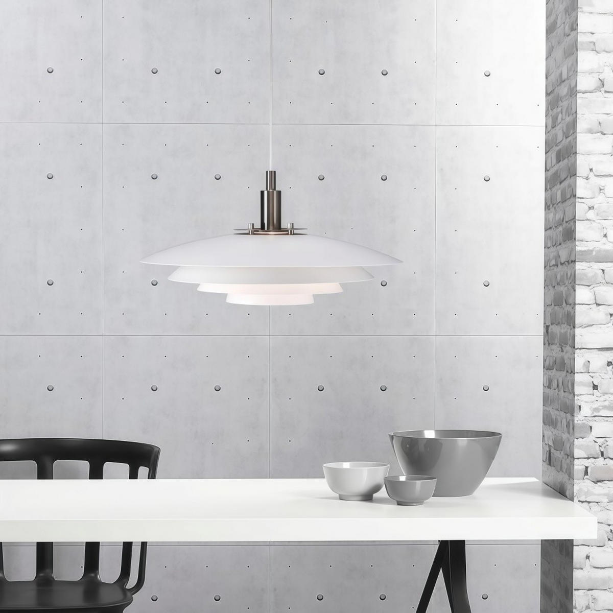 PENDELLEUCHTE Minimal Schmiedeeisen Weiß - Weiß, Metall (18/30/30cm) - Weltevree