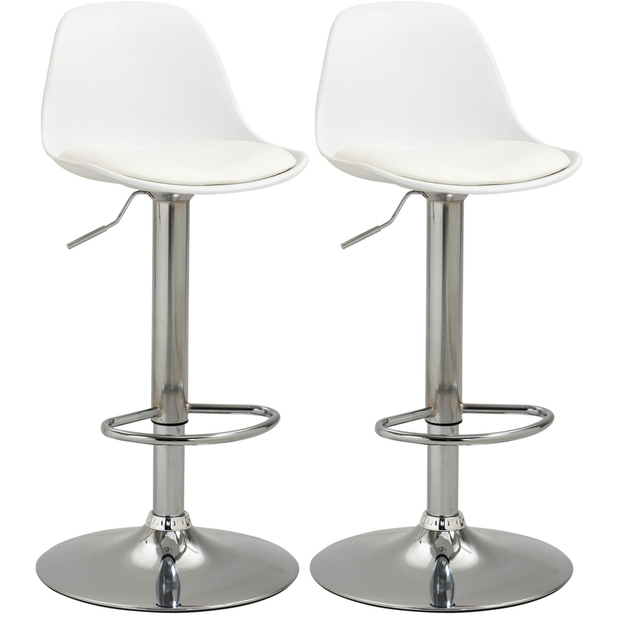 Mivray Barhocker Weiß 42x104x38 cm