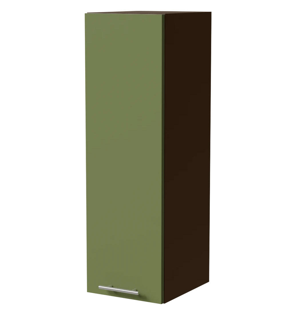 HÄNGESCHRANK Brerra W4/20 Lava / RAL 6025 farngrün Matt 20 / 32,5 / 96cm - Dunkelgrau/Grün, Holz/Holzwerkstoff (20/96/32.5cm) - Feldmann-Wohnen
