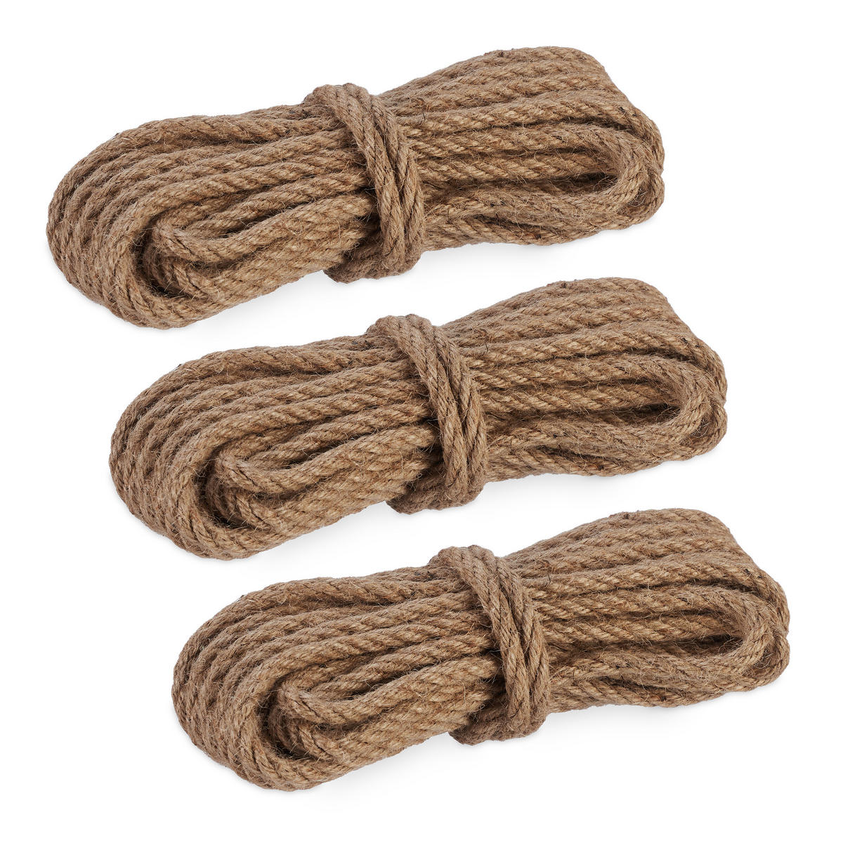 3XJUTESEIL - Hellbraun, Textil (6/8/24cm) - Relaxdays