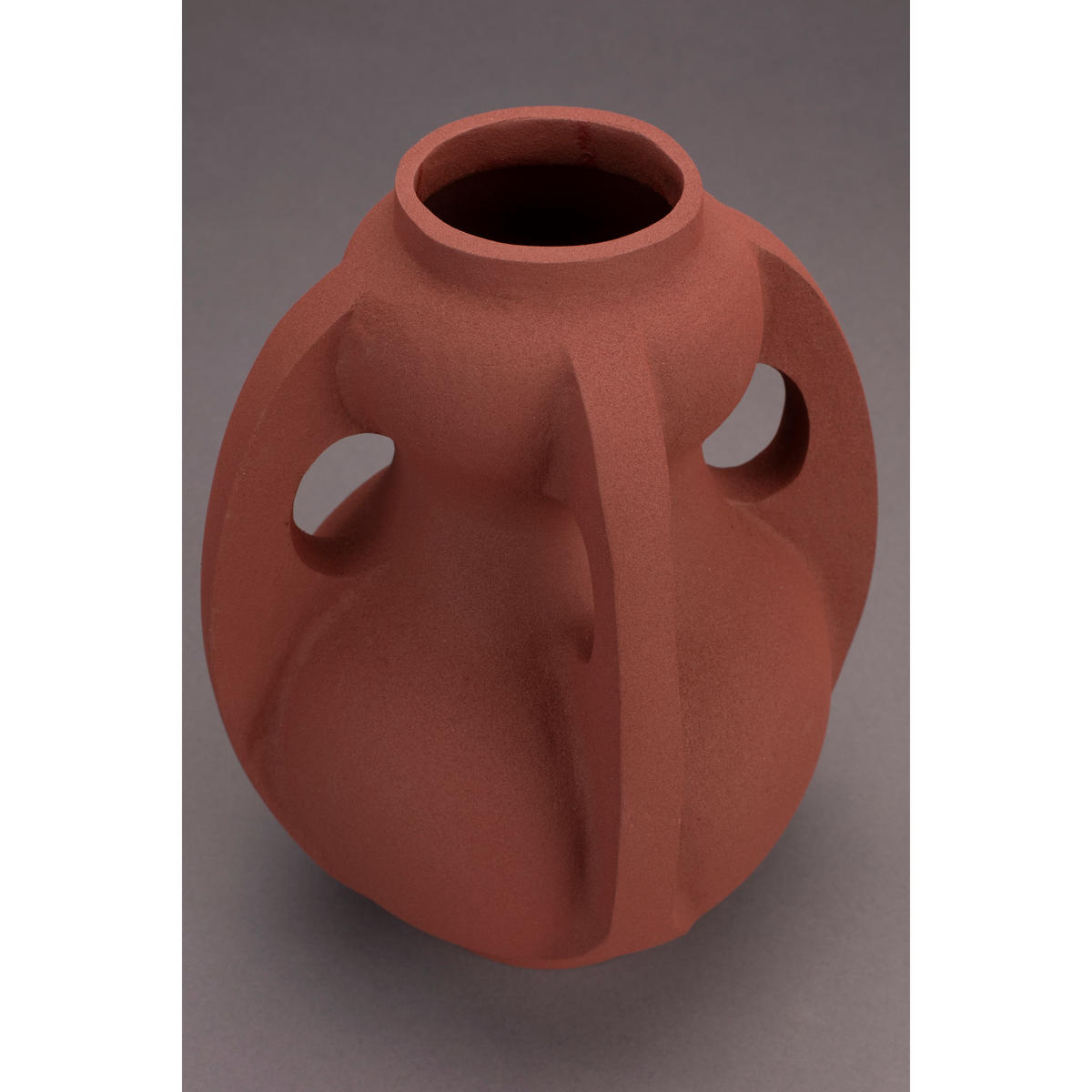 VASE Thiago M Terra/ Rot - Rot, Metall (30cm) - Dutchbone