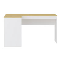 SCHREIBTISCH - 140 cm x 90 cm - Holz, Platte - Naturfarben Hell, Weiß - RIDOVA - Naturfarben/Weiß, Holz (90/140/75cm) - Vente-Unique