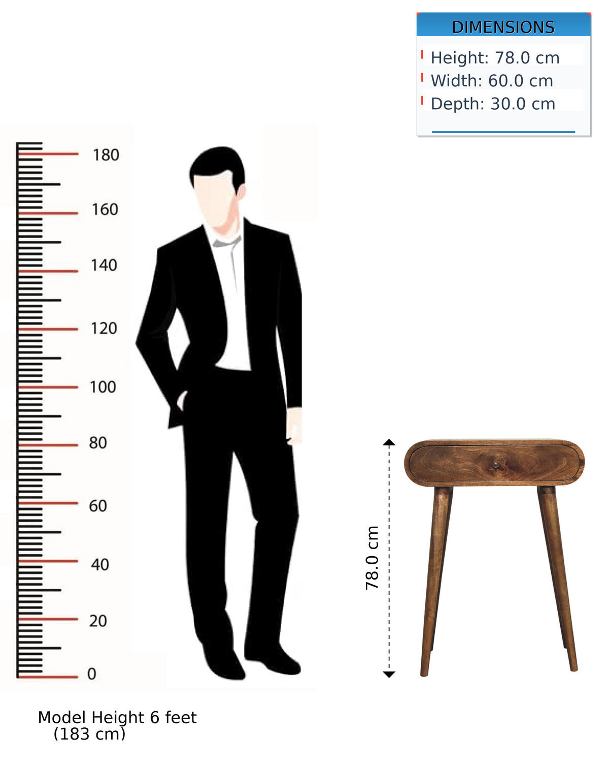 KONSOLENTISCH aus Massivholz - Messingfarben/Braun, Holz/Metall (30/60/78cm) - Artisan Furniture