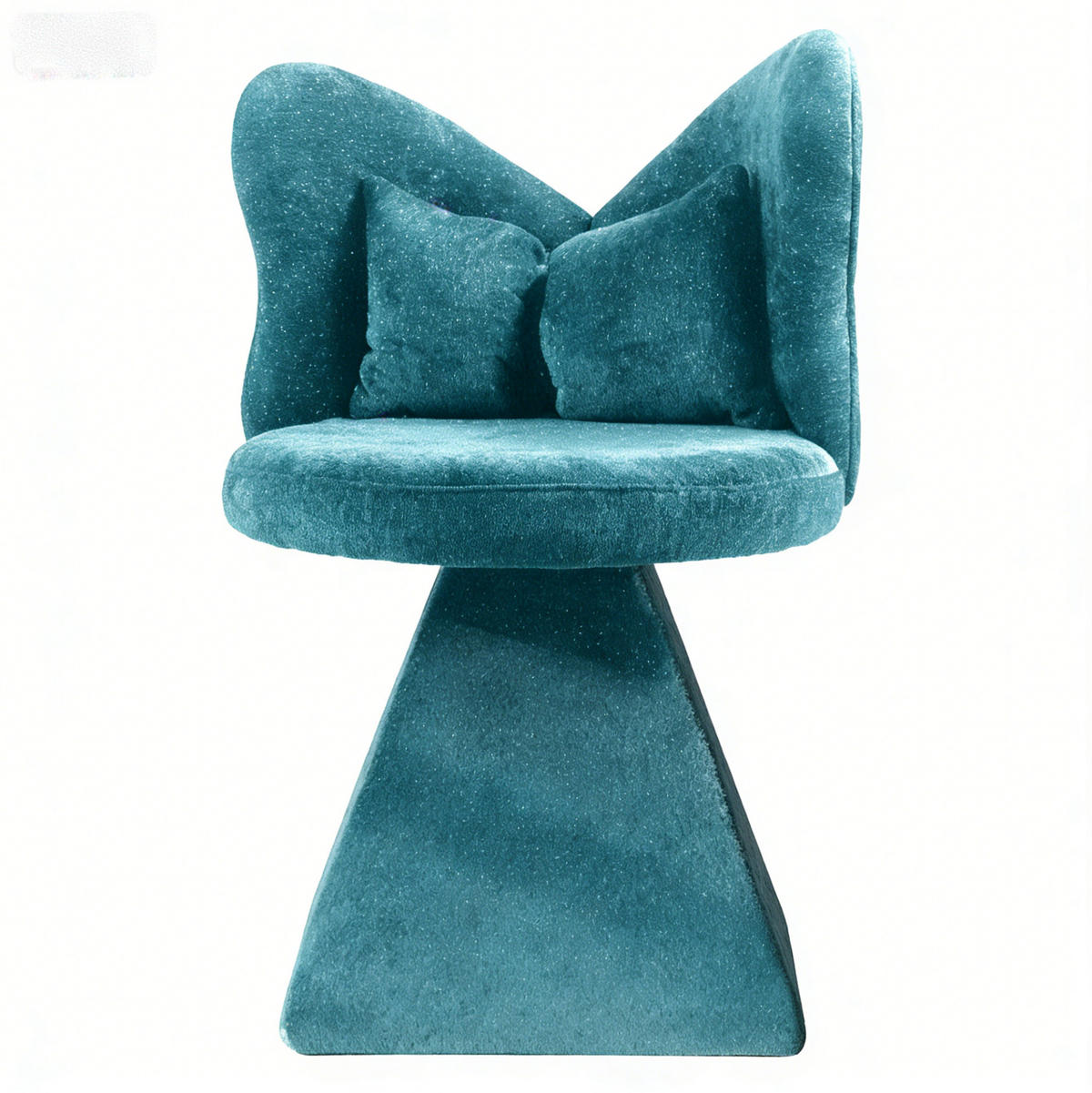 DREHBARER Polsterstuhl Stoff mit Schmetterlings-Rückenlehne 360° drehbar 52/52/78 cm Blau - Blau, Textil (52/78/52cm) - Redom