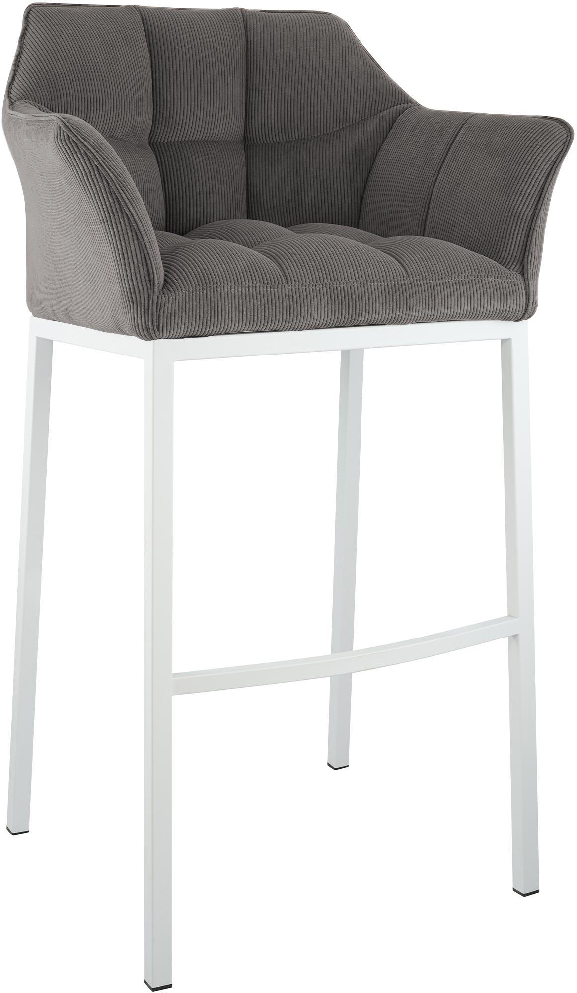 BARHOCKER Metall Taupe - Taupe/Weiß, Metall (64/110/48cm) - CLP