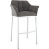 BARHOCKER Metall Grau - Weiß/Grau, Metall (64/110/48cm) - CLP