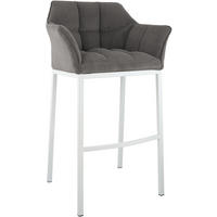 BARHOCKER Metall Taupe - Taupe/Weiß, Metall (64/110/48cm) - CLP