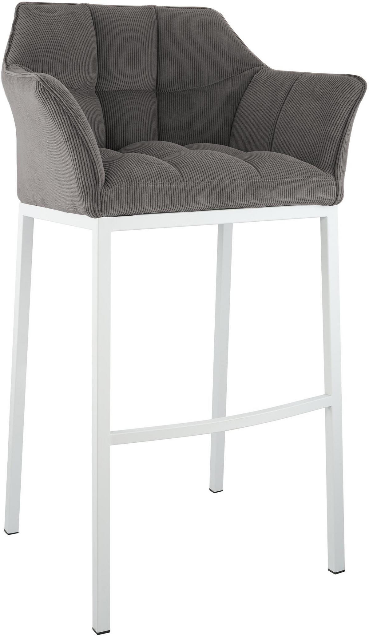 BARHOCKER Metall Taupe - Taupe/Weiß, Metall (64/110/48cm) - CLP
