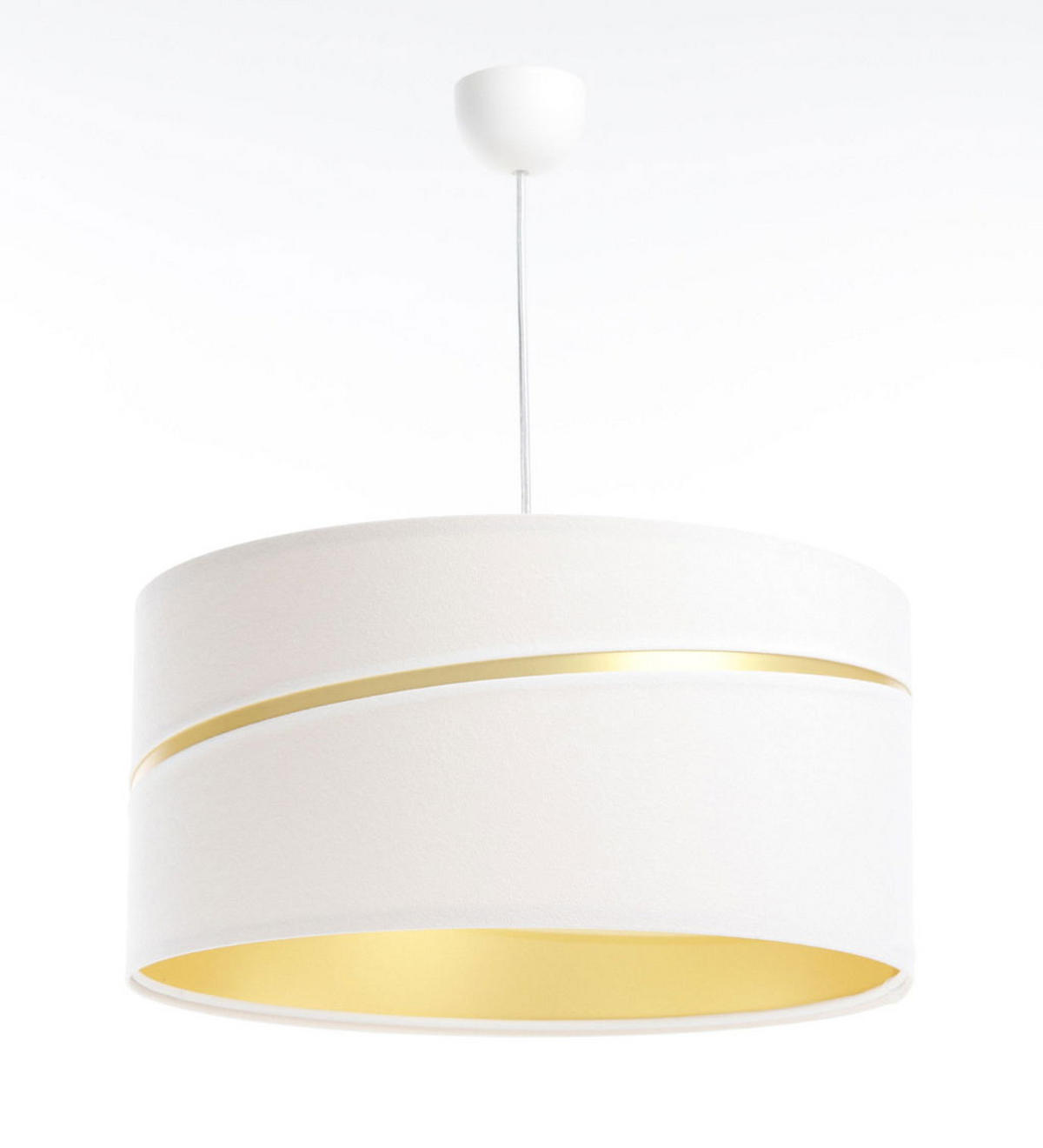 HÄNGELEUCHTE Gold 60/30 cm - Goldfarben/Weiß, Kunststoff (60/0.4/30cm) - ONZENO
