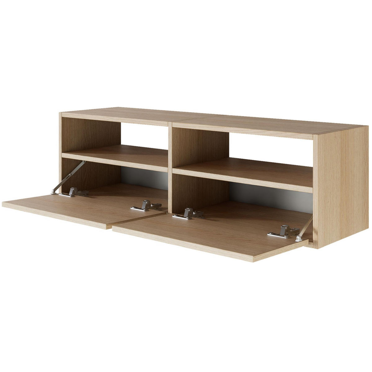 TV-LOWBOARD hängend, 2 Klappen, Eiche, 100 cm - Beige, Holzwerkstoff (100.6/30/30cm) - Selsey