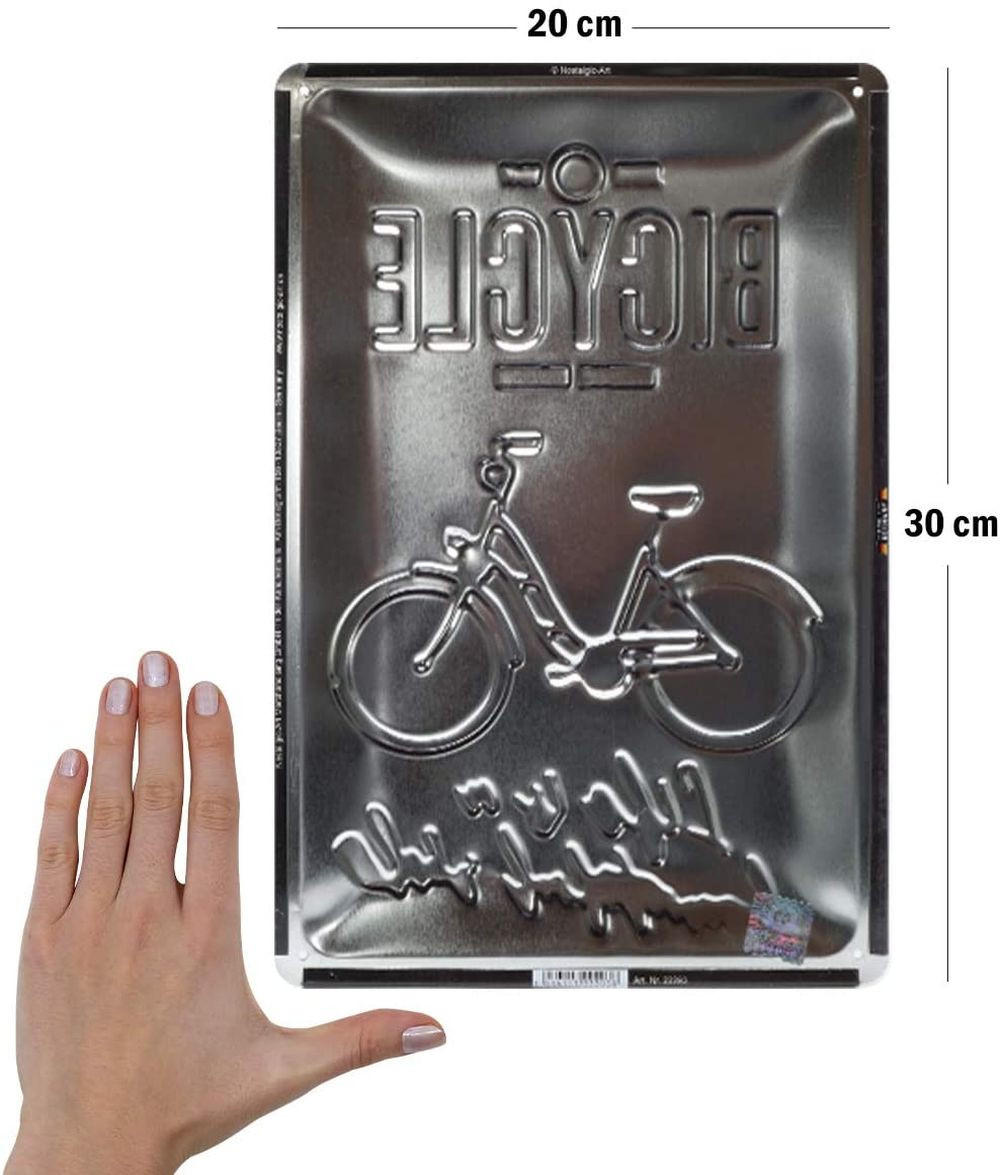 BLECHSCHILD 20/30 cm Outdoor & Activities Bicycle - Multicolor, Metall (20/30/0.2cm) - Nostalgic-Art