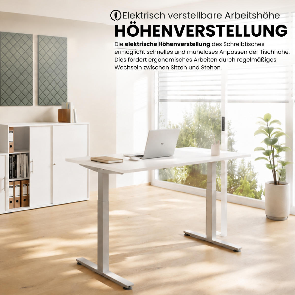 SCHREIBTISCH elektrisch XMST 80/160/74 cm in Ahornfarben/Silberfarben - Silberfarben/Ahornfarben, Holzwerkstoff (80/160/74cm) - bümö