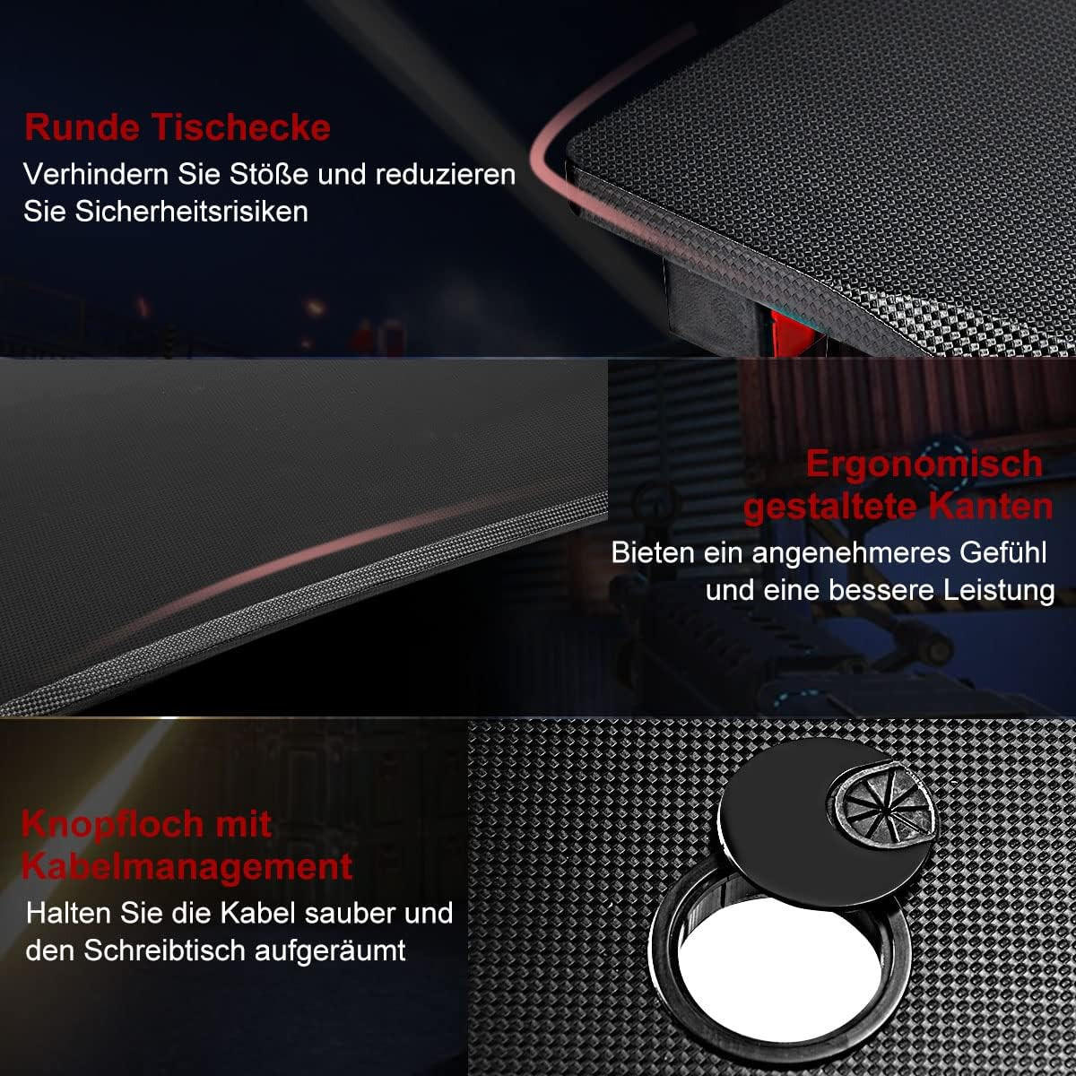 DATORBORD Svart - Multicolor, Träbaserade material (60/115/76cm) - COSTWAY