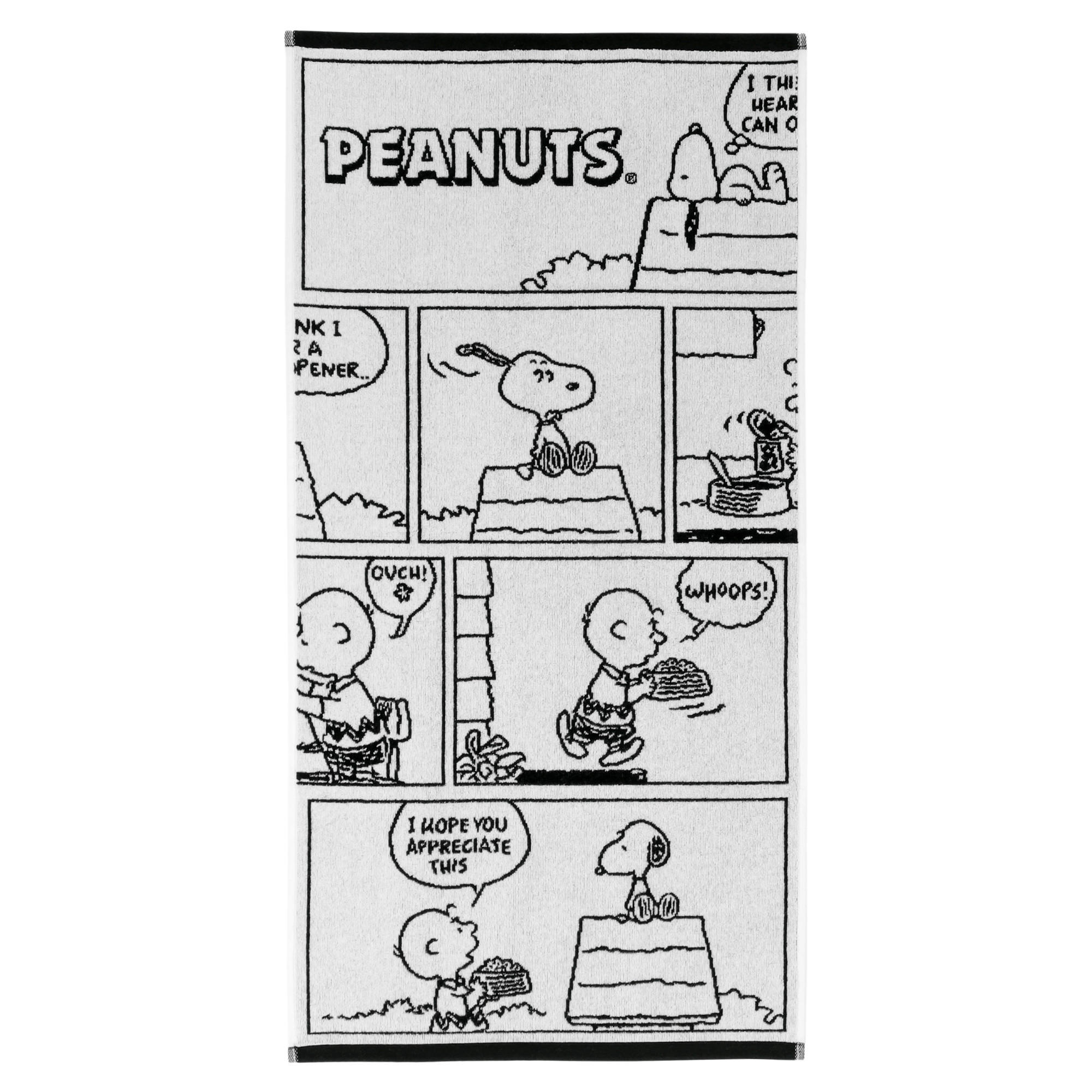 HANDTÜCHER PEANUTS MOMENTS BLACK-WHITE - 0001 - Schwarz, Textil (67/140cm) - Vossen