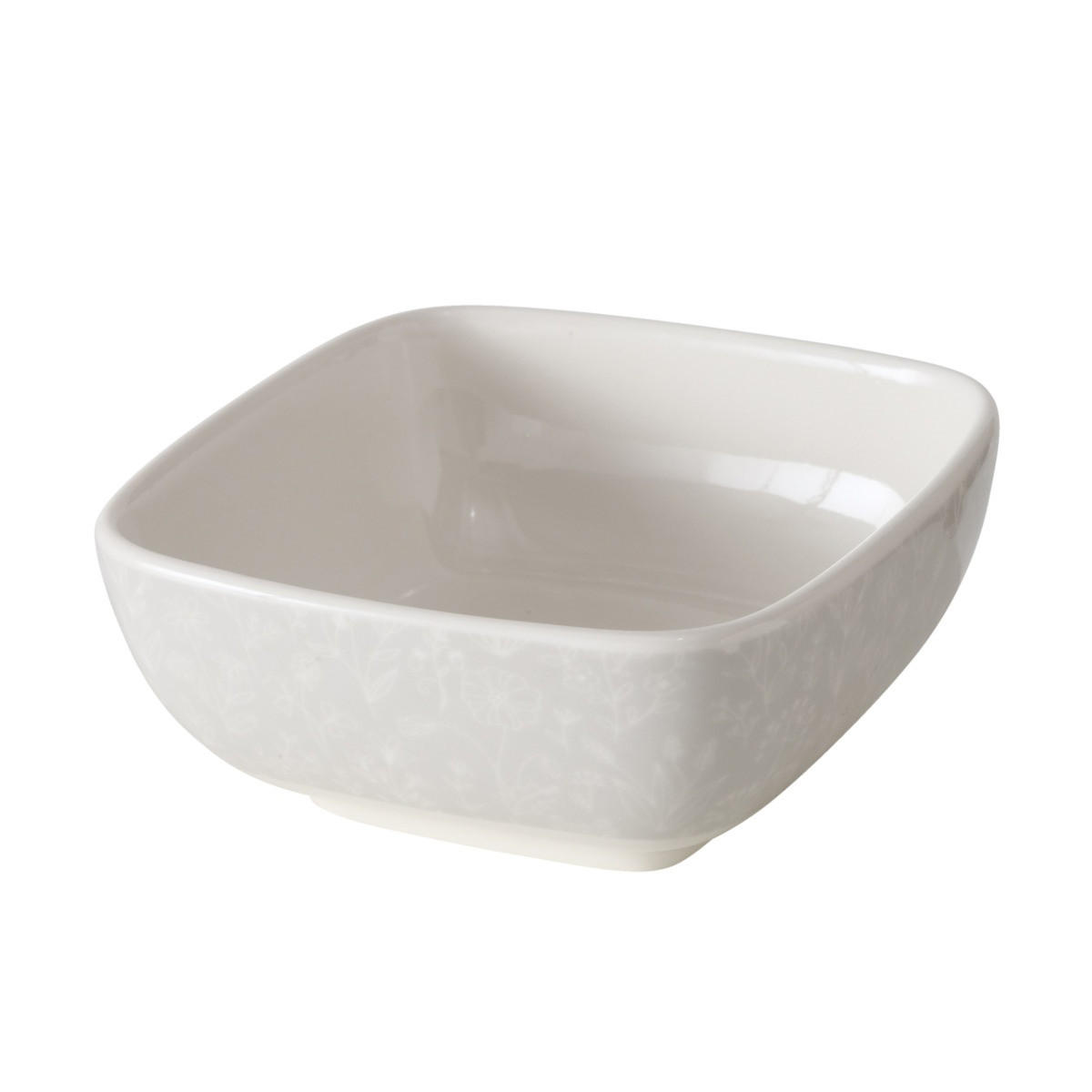 SCHÜSSEL quadratisch Sanela 9/9/4 cm - Weiß, Keramik (4cm) - Boltze Home