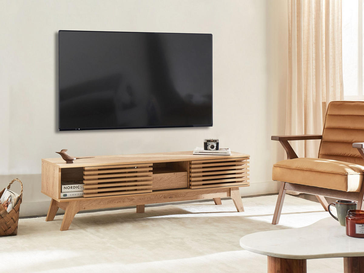 COMODĂ TV maro deschisă Detroit Ii - maro deschis, compozit lemnos (149/44/36cm) - Beliani