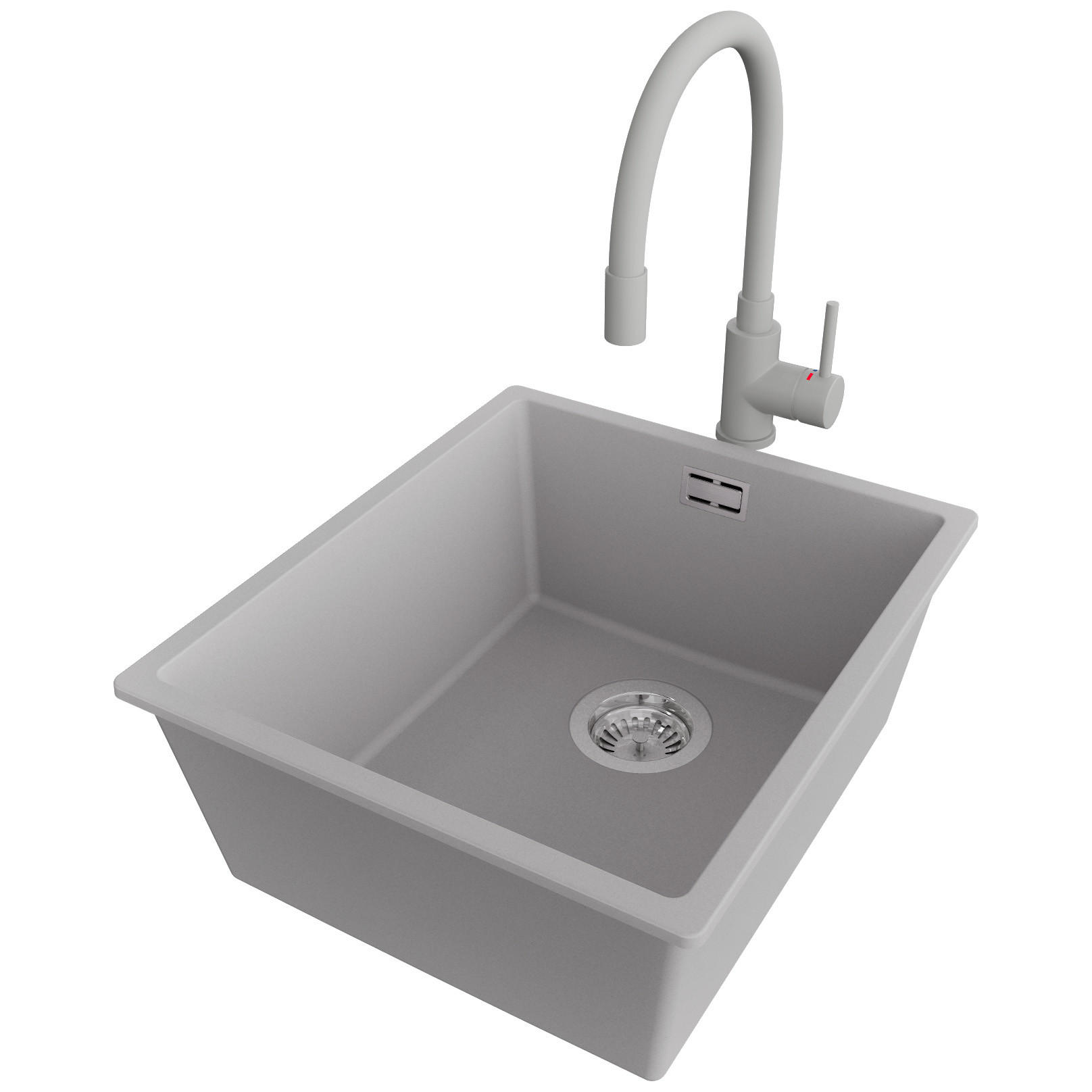 Primagran Unterbauspüle Grau, Chrom, Grau 41x20x47 cm