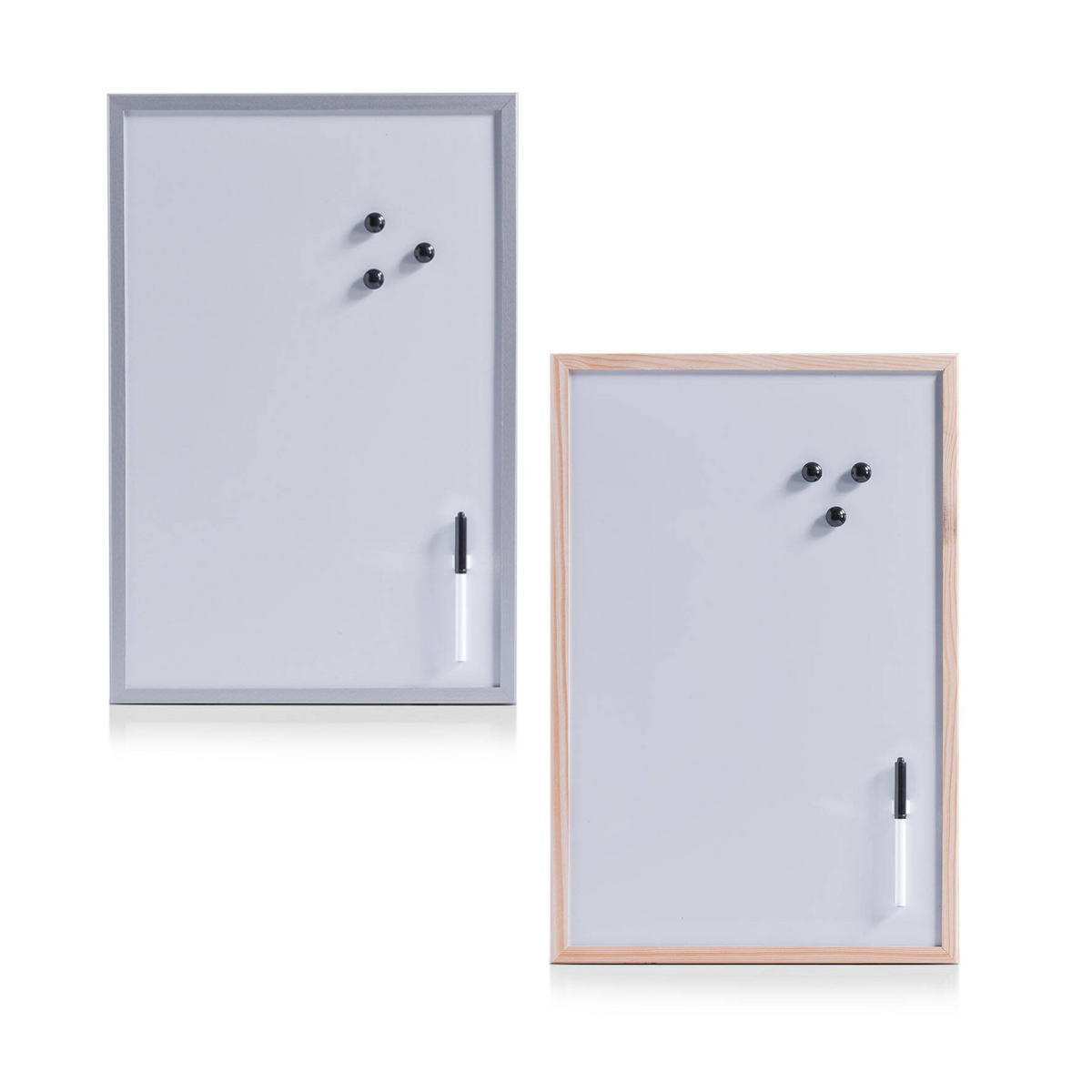 MAGNETWANDTAPEL Weiß 40/60 cm - Weiß, Metall (39.5/1.5/59cm)