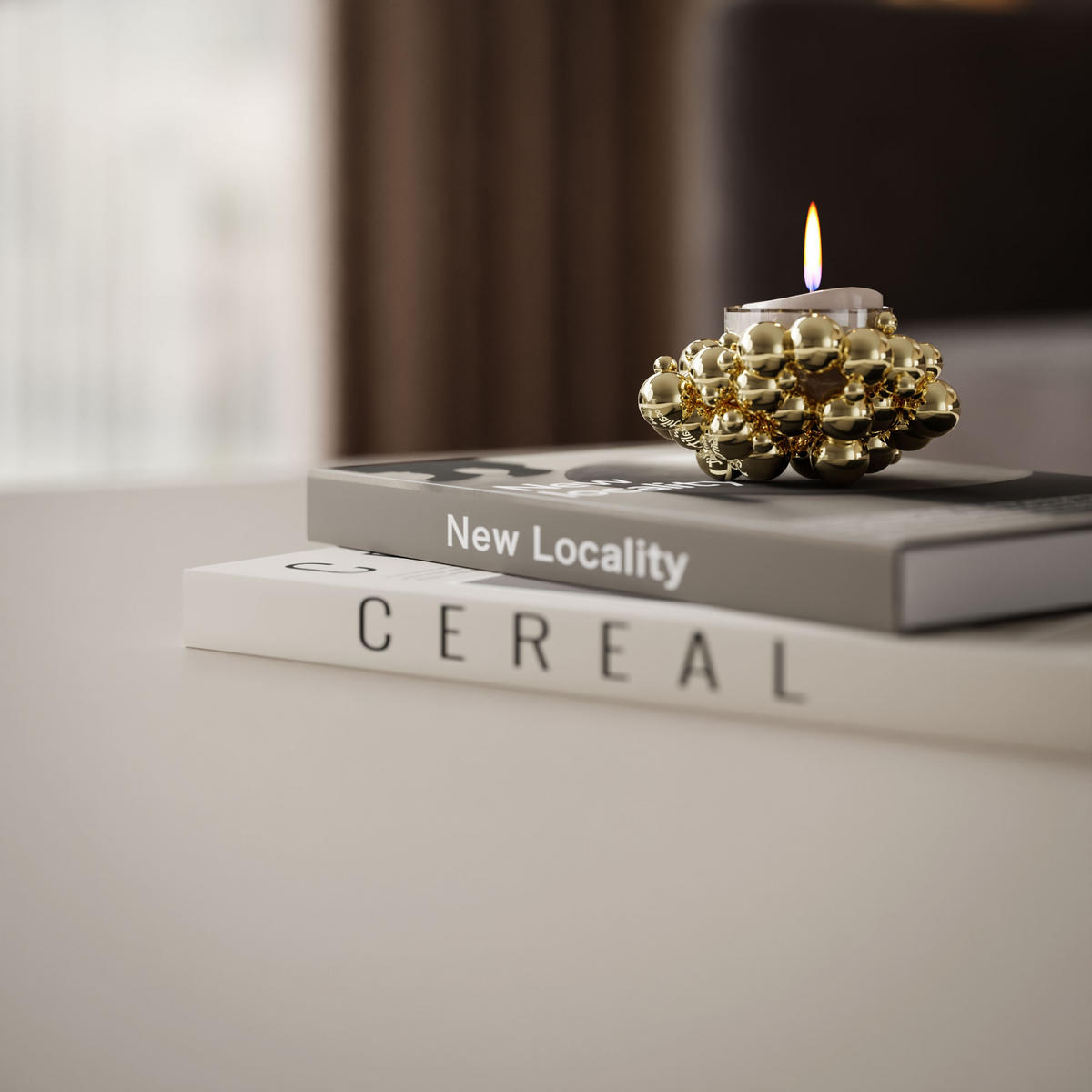 COUCHTISCH SAPHIRA GOLD mit Ablageboden, Kaschmir Matt - Kaschmir, Holzwerkstoff (60/100/40cm) - Lookway