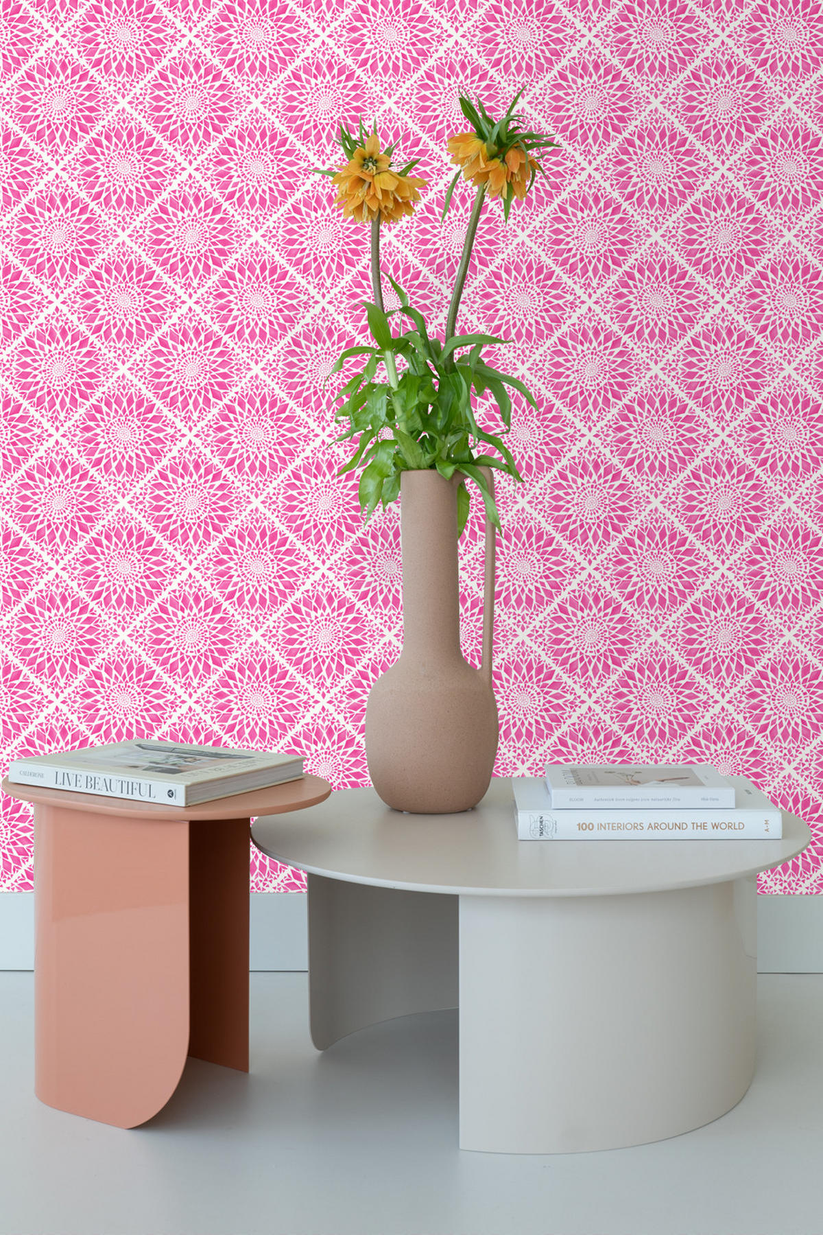 TAPETE Fliesenmuster 53 cm x 10.05 m - Pink, Papier (53/1000cm) - ESTAhome
