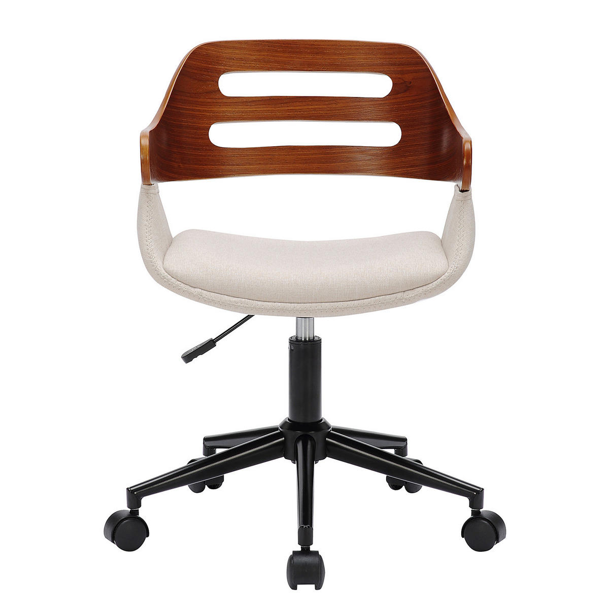 BÜRODREHSTUHL - Beige - Beige, Holzwerkstoff/Kunststoff (49/74/53cm) - home24