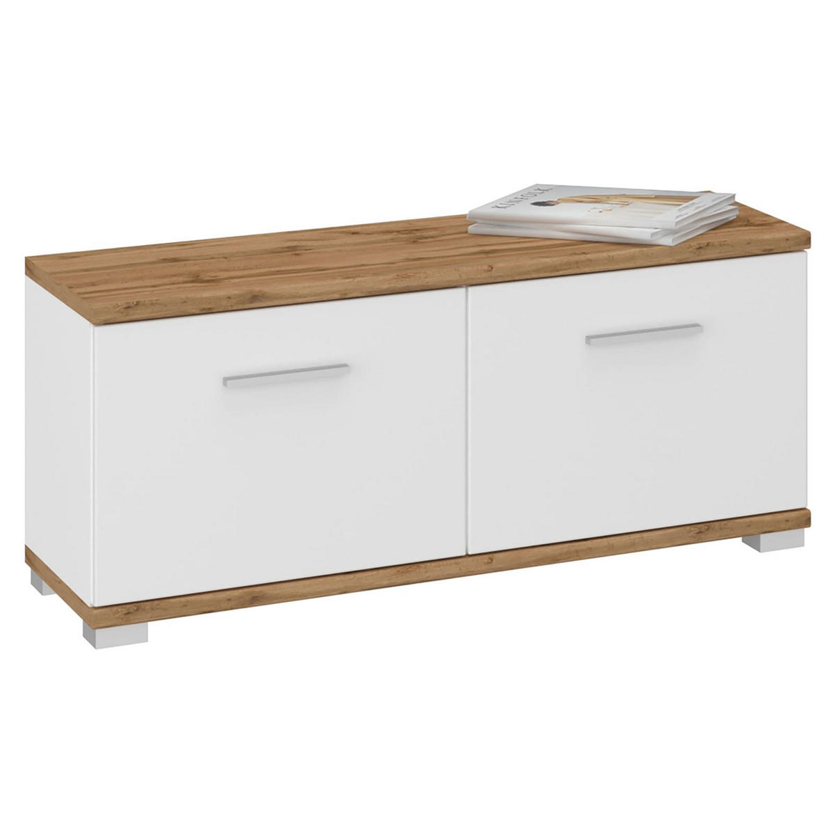 SITZBANK BILBAO - Eiche Wotan/Weiß, Holzwerkstoff (90/40/34cm) - CARO-Möbel