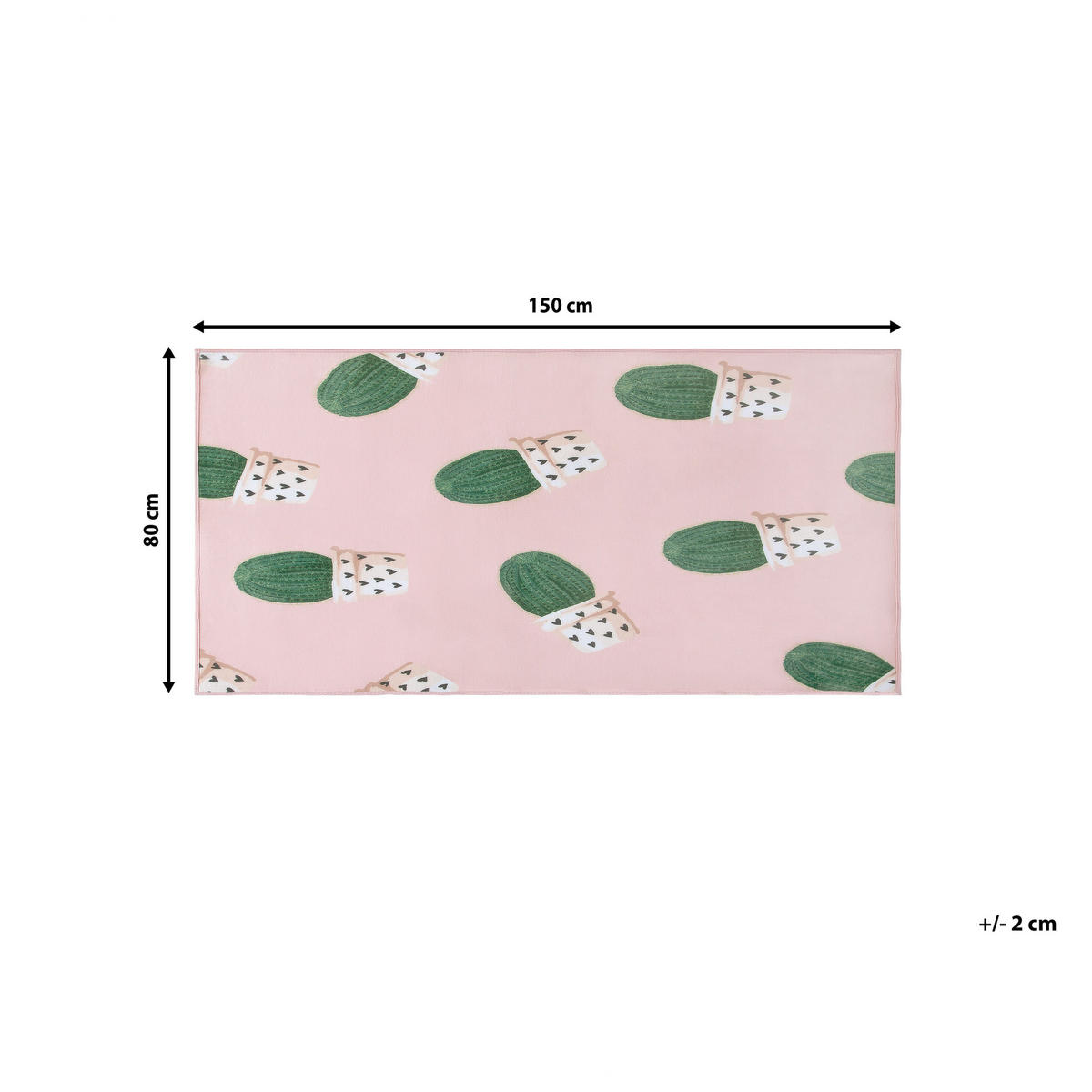 KURZFLOR-KINDERTEPPICH Eldivan 150/80 cm - Pink, Kunststoff (80/150cm) - Beliani