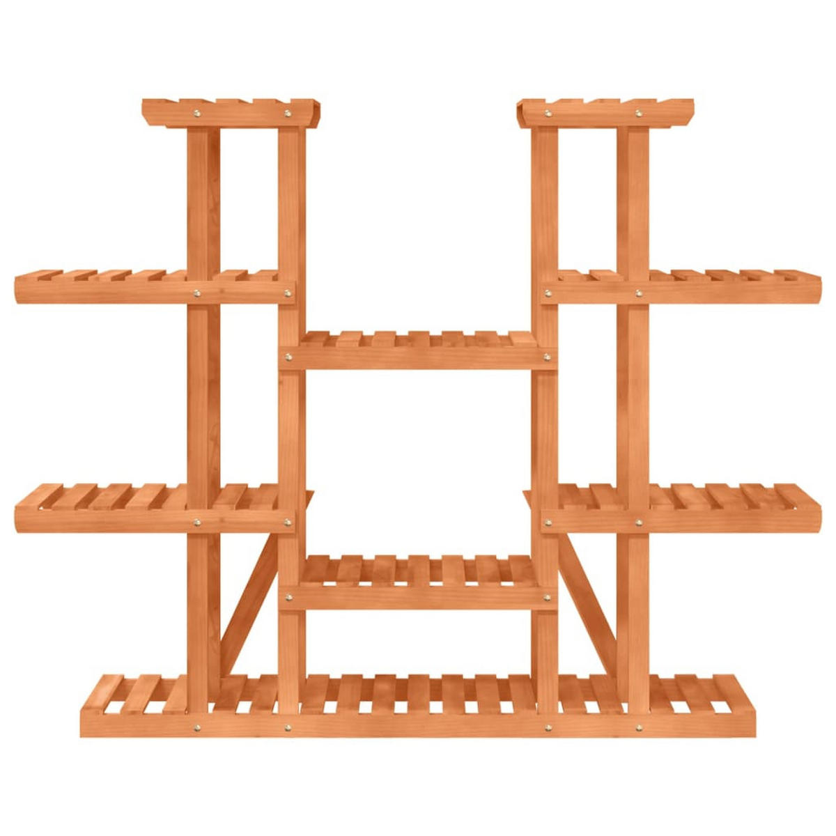 BLUMENSTÄNDER 110/25/110,5 Cm Massivholz Tanne - Braun, Holz (110/110.5/25cm) - vidaXL