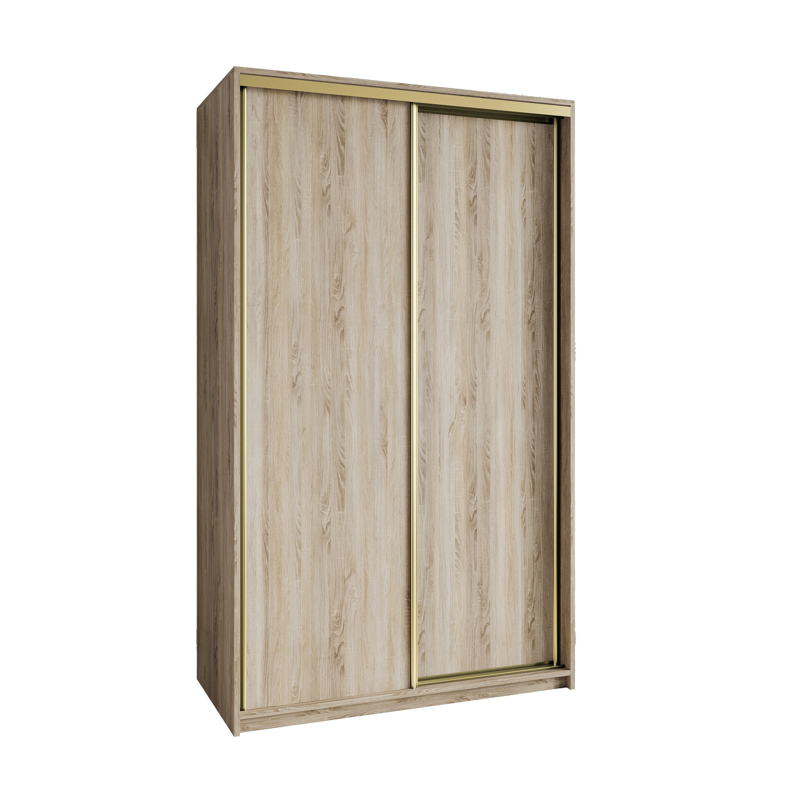 SCHWEBETÜRENSCHRANK NISSE 120/205/60 cm 2-türig Sonoma Eiche - Sonoma Eiche, Holzwerkstoff (120/205/60cm) - MASSENO