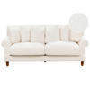 2-SITZER-SOFA Bouclé cremeweiß Eike - Dunkelbraun/Weiß, Textil (186/82/102cm) - Beliani
