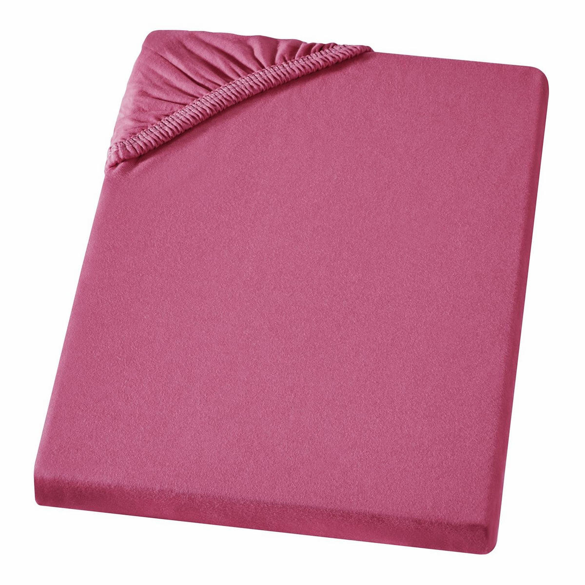 JERSEY-SPANNBETTLAKEN 90x200 - 100x200 Feine Bettlaken aus 100% Baumwolle, Spannbetttuch Laken Uni Pink - Pink, Textil (100/200cm) - Carpe Sonno