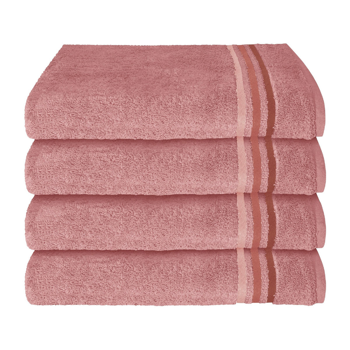 HANDTUCHSET Skyline Color - 4-teilig - 50 x 100 cm - Altrosa - Altrosa, Textil (50/100cm) - SCHIESSER