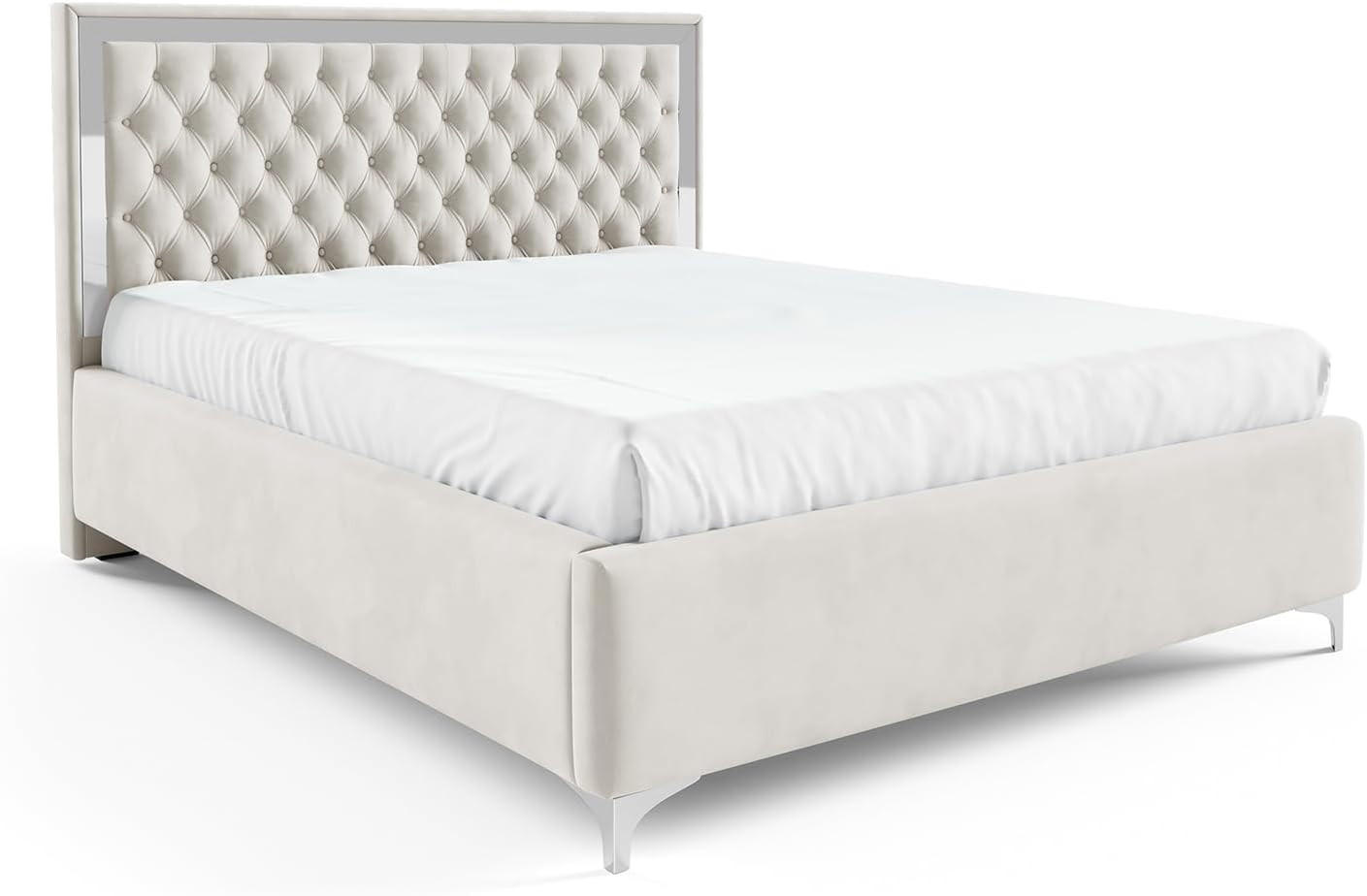 POLSTERBETT ARONA - Beige, Textil (120/200cm) - Meblini