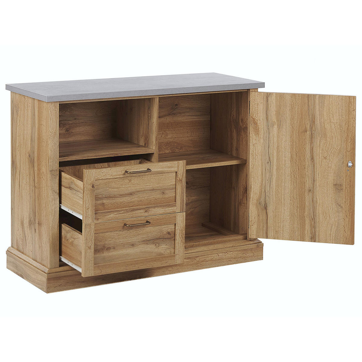 SIDEBOARD Světle hnědý Toronto - hnědá, kompozitní dřevo (101/79/40cm) - Beliani
