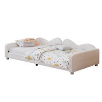 POLSTERBETT 90/200 cm mit gepolstertem Kopfteil in Weiß - Weiß, Textil (90/200cm) - BEAOK