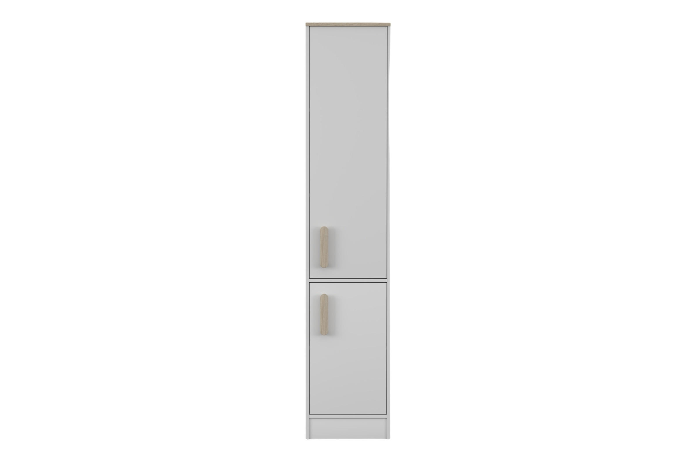 Deine Möbel 24 Regal Weiß, Sonoma Eiche 40x197x38 cm