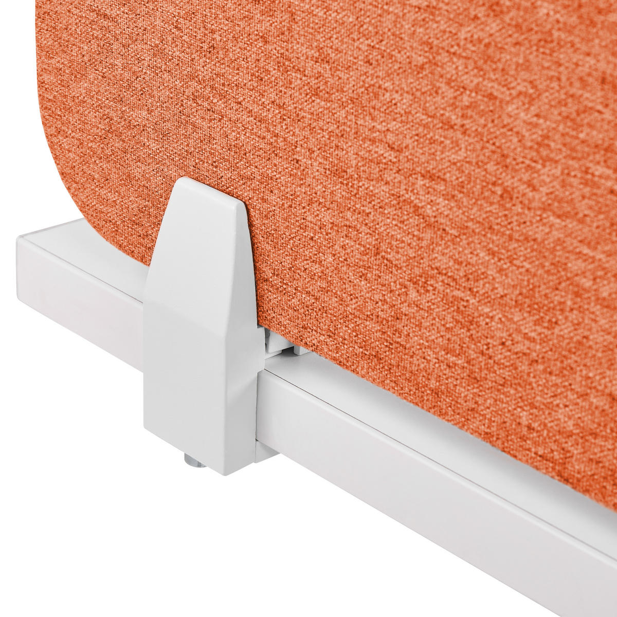 SCHREIBTISCHTRENNWAND 130 x 40 cm Hellrot Wally - Rot, Textil (130/40/2cm) - Beliani