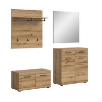 GARDEROBEN-SET SCOUT 4-tlg. (B/H/T: ca. 195/197/40 cm) in Evoke Oak Nachbildung/Evoke Oak Nachbildung - Eichefarben, Holzwerkstoff (195/197/40cm)