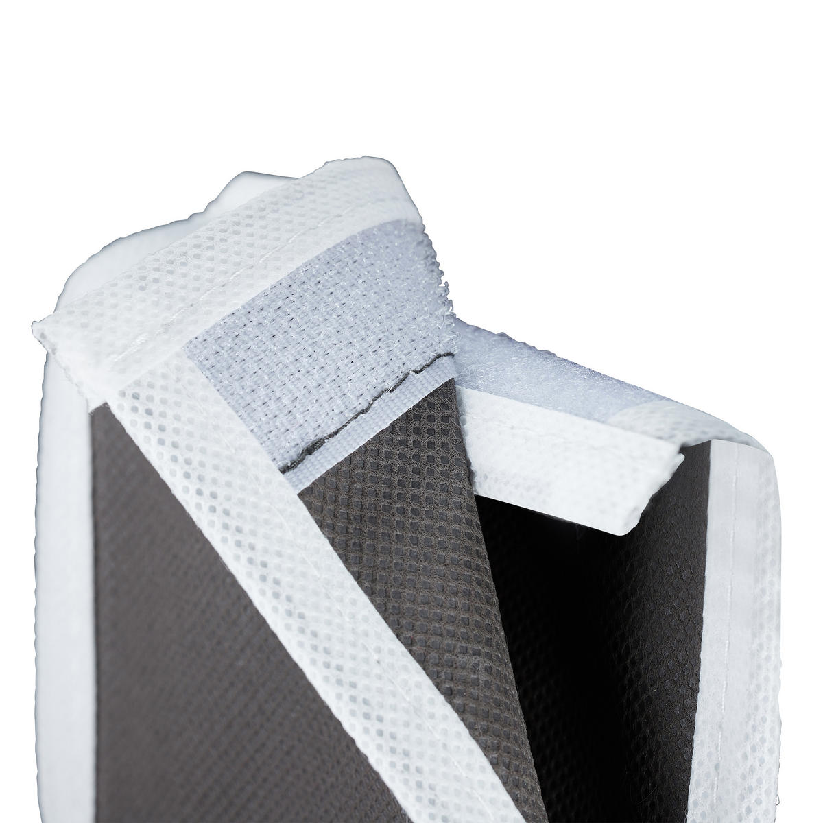 ZÁVESNÝ regál - antracitová, textil/vlnitá lepenka (14/84/30cm) - Relaxdays