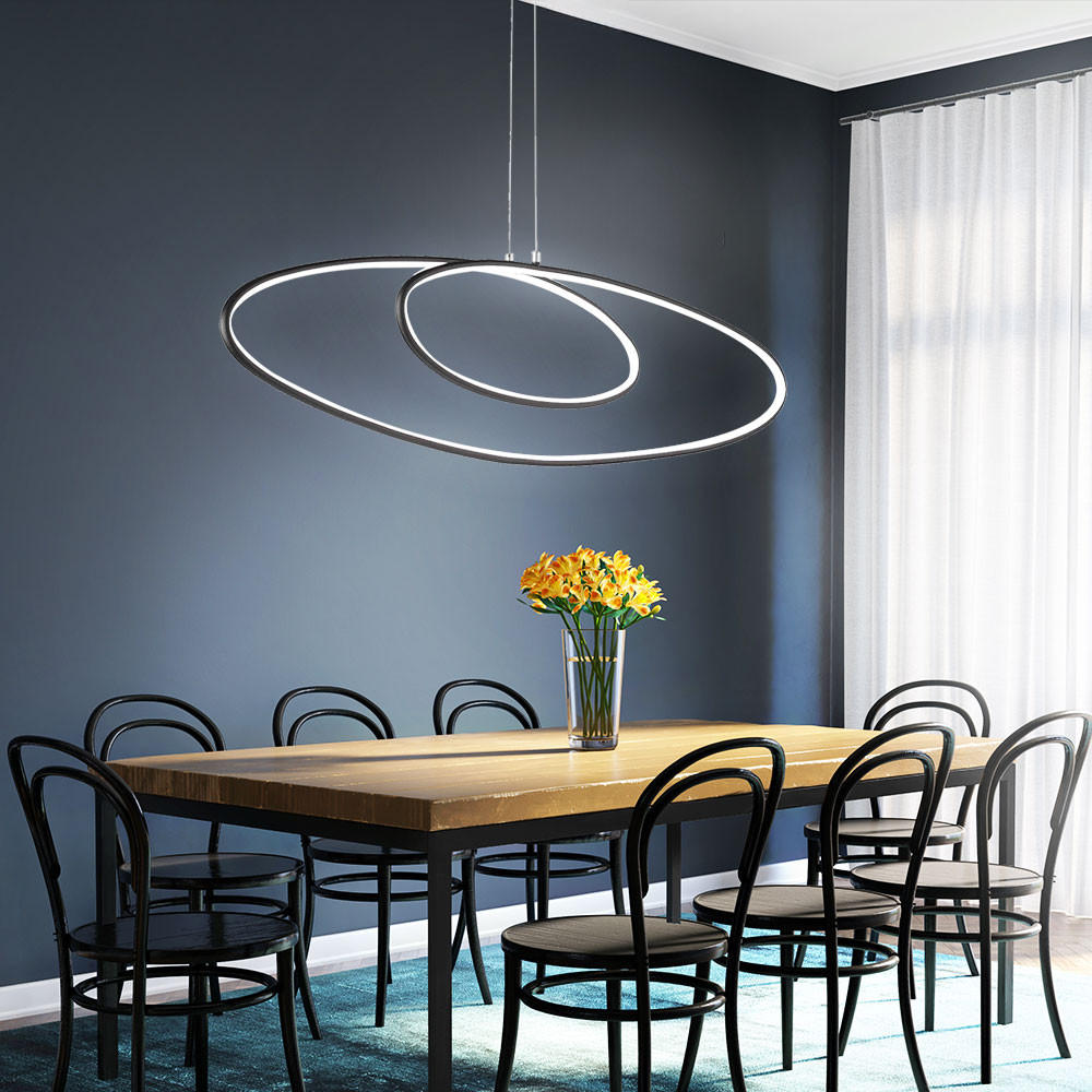 LED HÄNGELEUCHTE Metall Schwarz - Schwarz, Metall (113.5/28/150cm) - Wofi