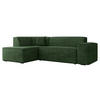 ECKSOFA Lordin Cord, Seite: Links - Schwarz/Grün, Holz/Textil (267/205cm) - MIRJAN24
