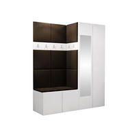 GARDEROBEN-SET Orion XII - Weiß/Braun, Holzwerkstoff/Kunststoff (158/186/46cm) - MIRJAN24