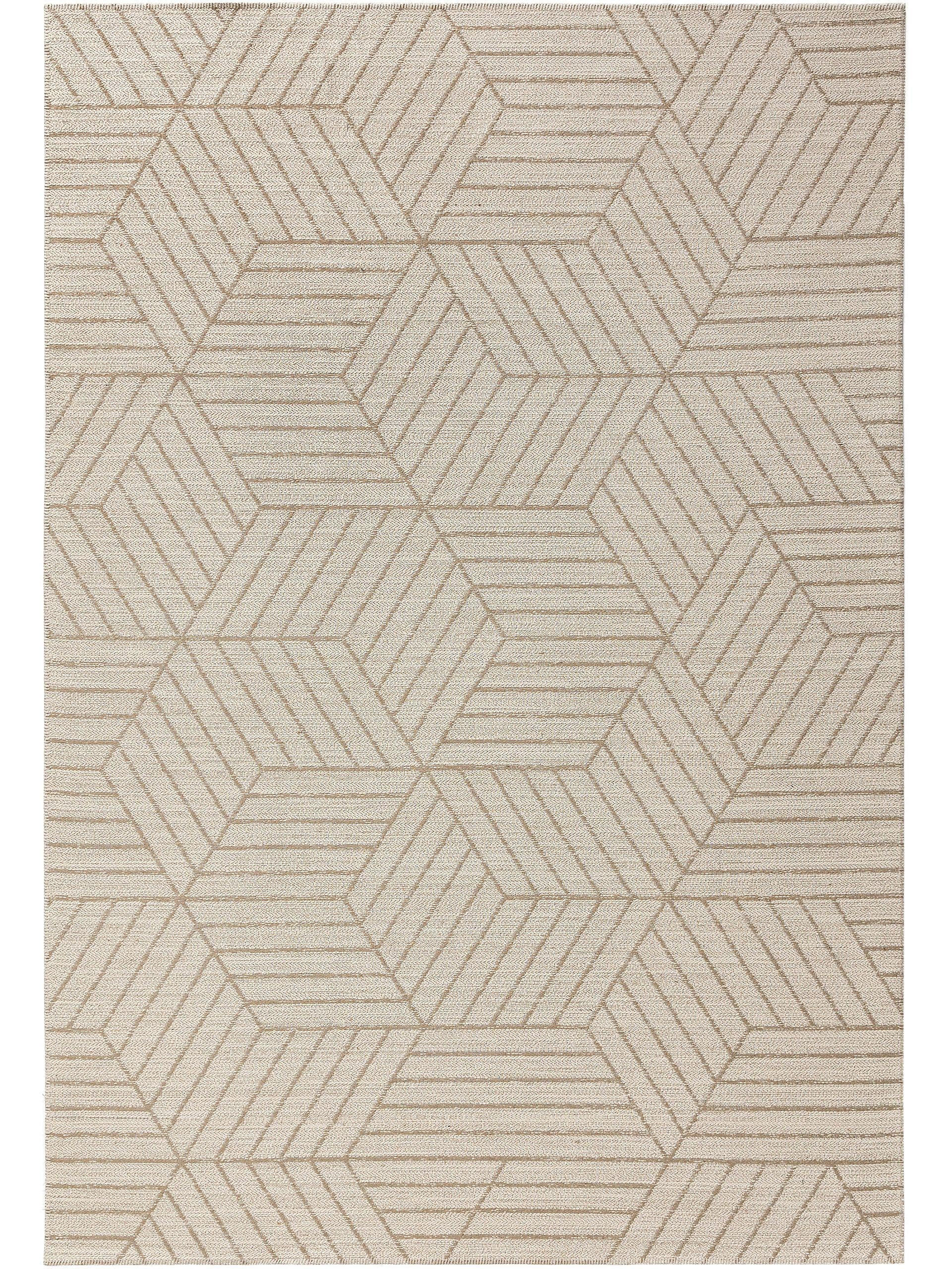 FLACHGEWEBETEPPICH Elena Cream/Beige 200x290 cm - Creme, Textil (200/290cm) - benuta Nest