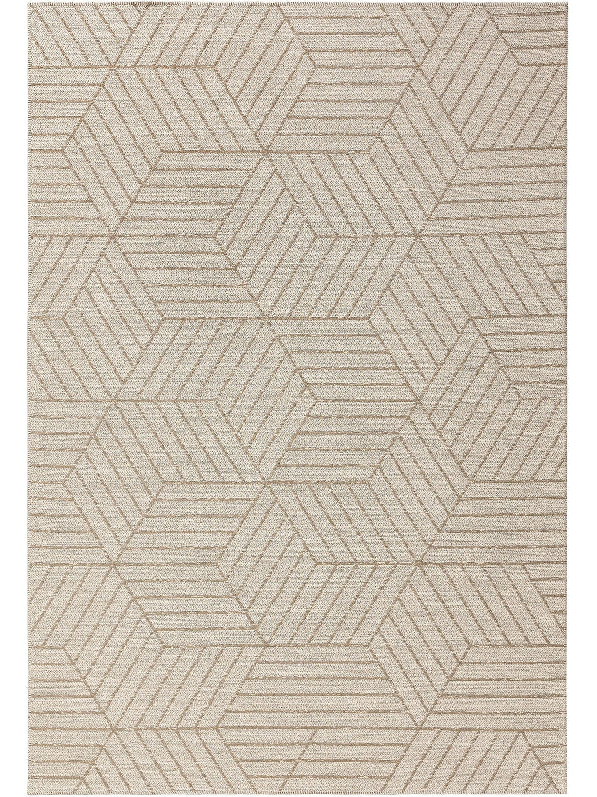 FLACHGEWEBETEPPICH Elena Cream/Beige 200x290 cm - Creme, Textil (200/290cm) - benuta Nest