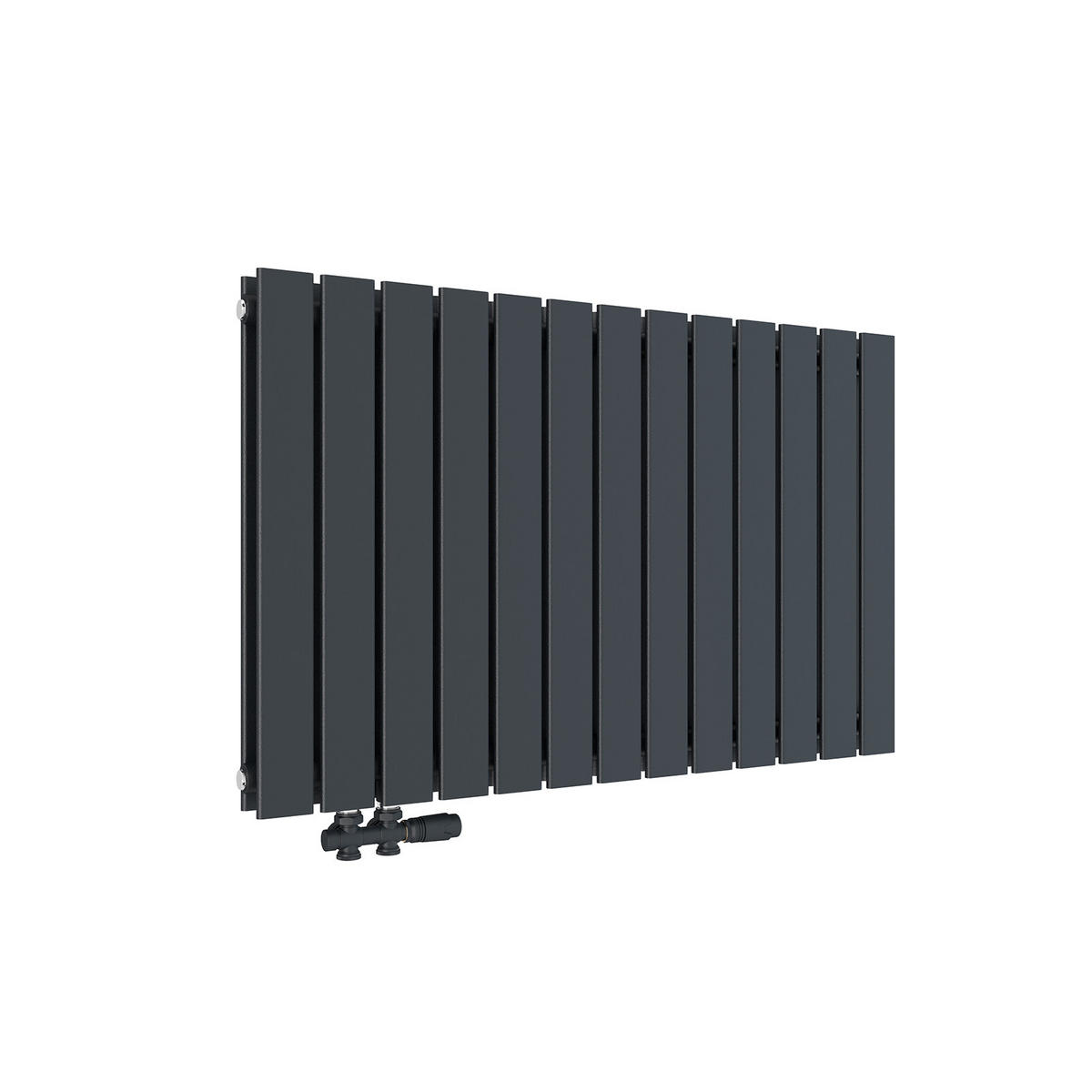HEIZKÖRPER Flachheizkörper Anthrazit 63/100/6,3 cm - Anthrazit, Metall (100/63/6.3cm) - EMKE